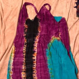 Maxi beach dress tye dye